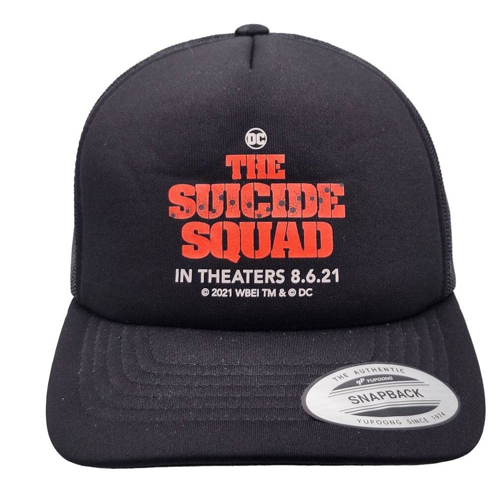 The Suicide Squad Snapback Hat DC Comics Movie Promo Cap Adjustable Mesh Trucker
